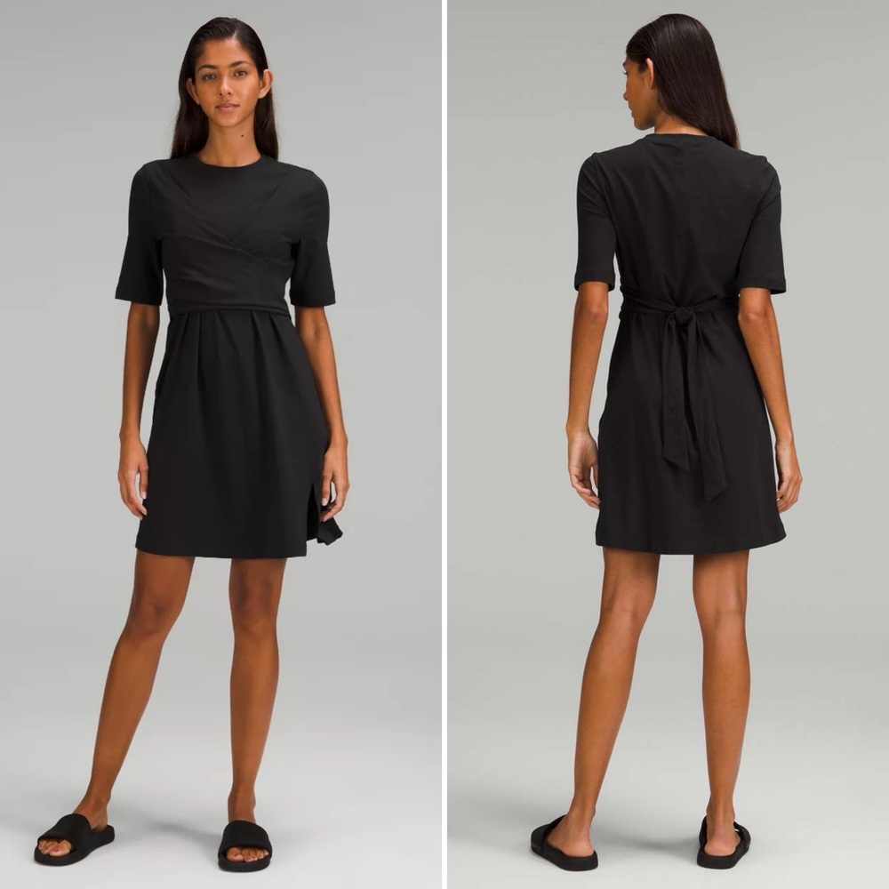Lululemon Cotton Wrap-Front T-Shirt Dress